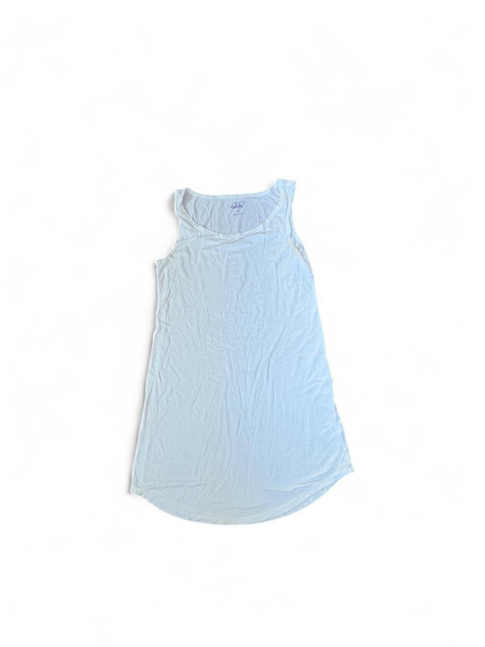LOGO by Lori Goldstein White Sleeveless Tank Dress